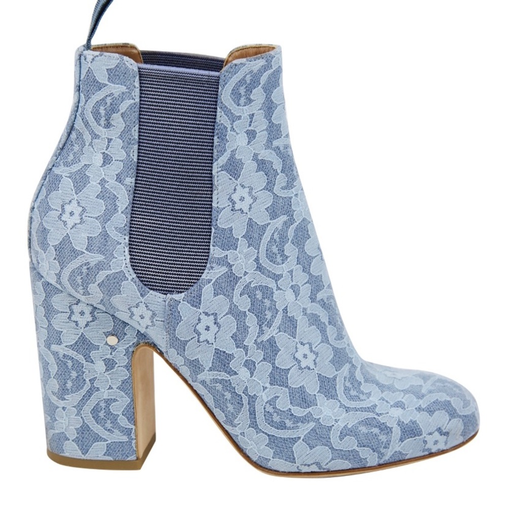 auth LAURENCE DACADE size 37 LACE WRAPPED booties - Picture 3 of 8